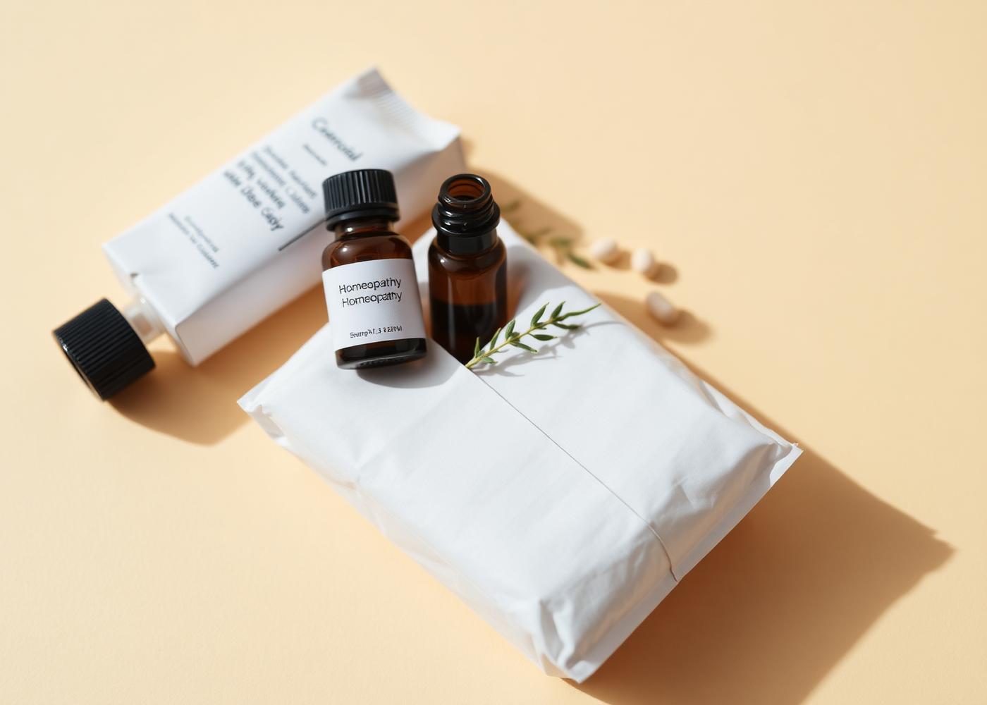 Neatly packed homeopathic medicines prepared for delivery